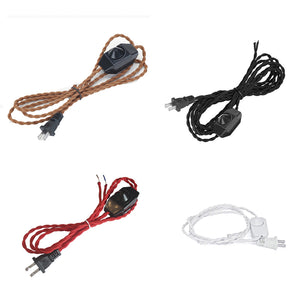 Retro Style Plug-in Cord with Dimmer Switch DIY Lighting Accessories