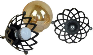 Plug-in Industrial Globe Pendant Light
