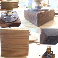 Load image into Gallery viewer, Handmade Wooden Vintage Table lamp 1pc£¨Black/Brown/Red Cord)