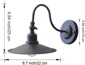 Plug in Industrial Edison Gooseneck Antique Style Wall Sconce Lamp