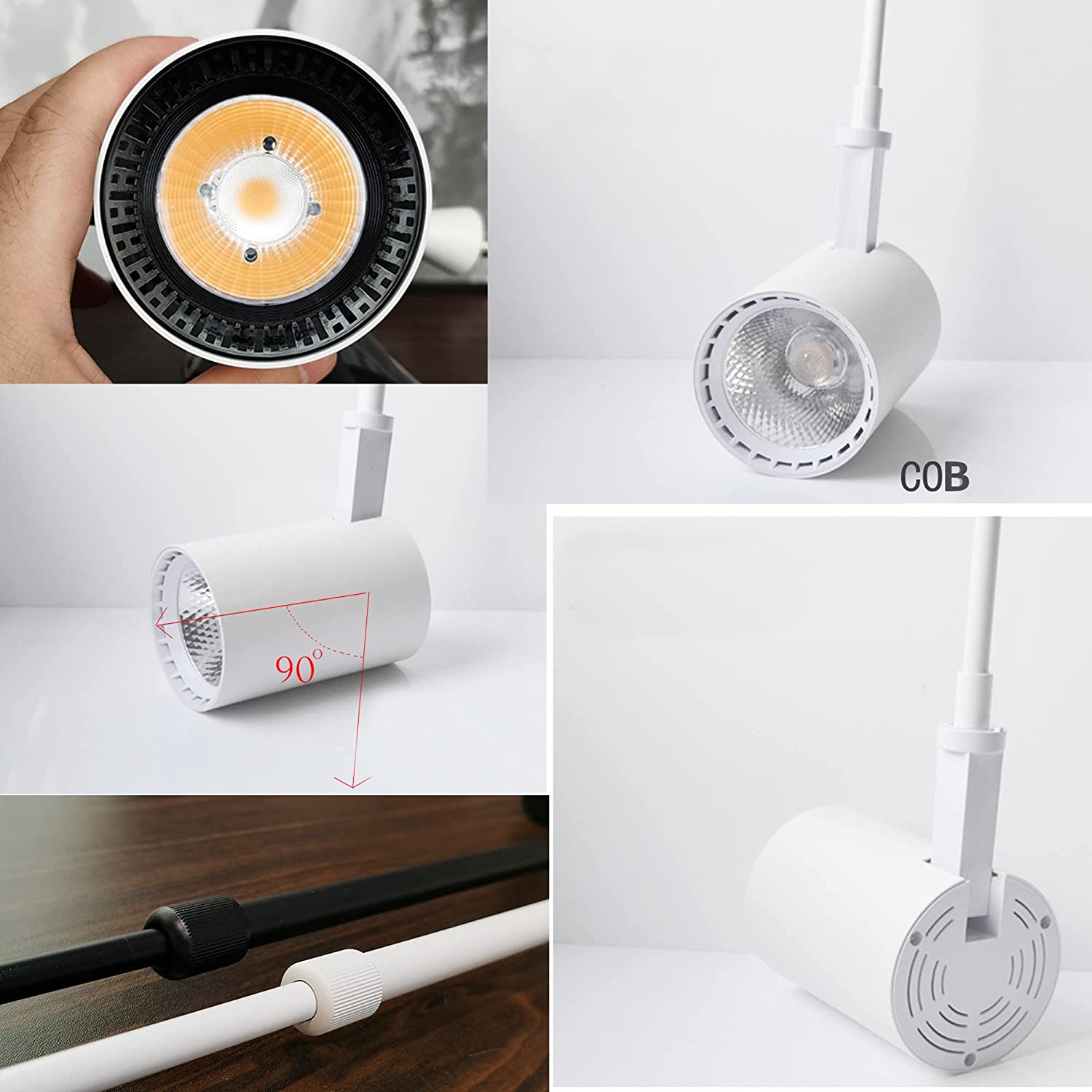 Telescopic Rod Track Spotlight Adjustable Pendant Vintage Lighting Fix ...