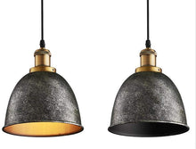 Load image into Gallery viewer, Plug-in Vintage Silver Finish Pendant Lamp