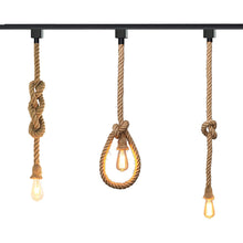 Load image into Gallery viewer, Track Pendant Light Set Hemp Rope Cord DIY Industrial Style