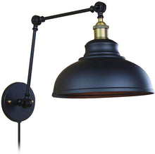 Load image into Gallery viewer, Vintage Wall lamp with Plug 1.8m Black Switch line