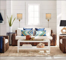 Load image into Gallery viewer, Warm Brass Plug-in Wall Lamp with Fabric Shade