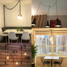 Load image into Gallery viewer, Color Fabric Twisted Cord DIY Retro Rustic Industrial Pendant Swag Lamp