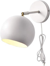 Load image into Gallery viewer, Eyeball Metal Plug-in Wall Sconce Light Black/White