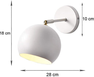Eyeball Metal Plug-in Wall Sconce Light Black/White