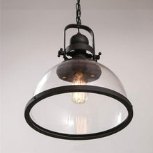 Load image into Gallery viewer, 1-Light Plug in Clear Glass Pendant Light, Black