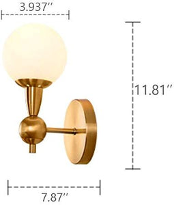 Plug in Midcentury Brass Wall Lamp