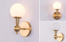 Load image into Gallery viewer, Plug in Midcentury Brass Wall Lamp