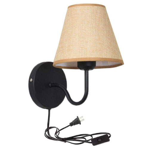 Simple Warm Fabric Bedroom Living Room Stair Wall Lamp