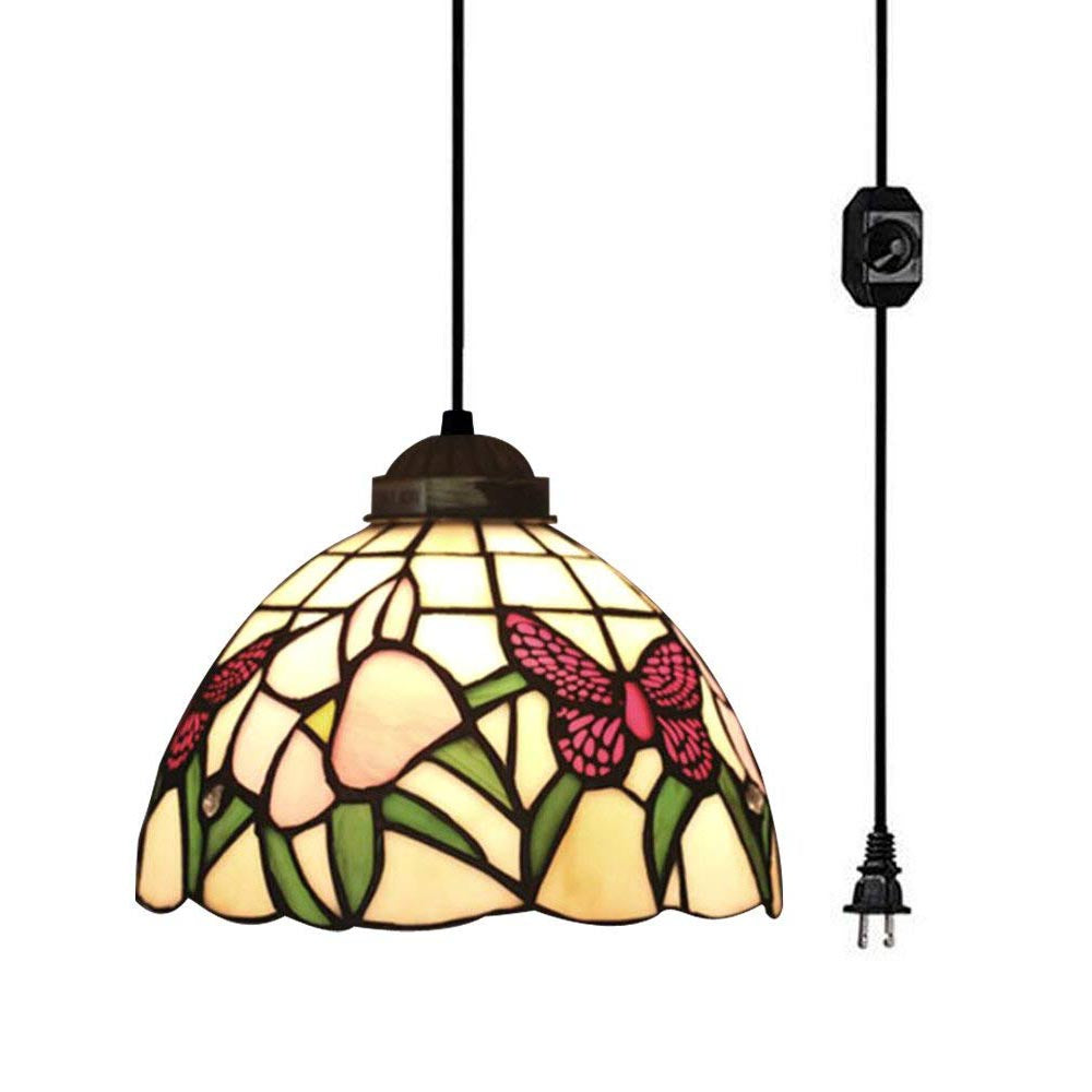 Plug-in Tiffany Style Mini Pendant Lamp