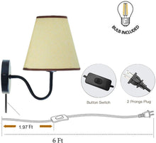 Load image into Gallery viewer, Simple Warm Fabric Bedroom Living Room Stair Wall Lamp