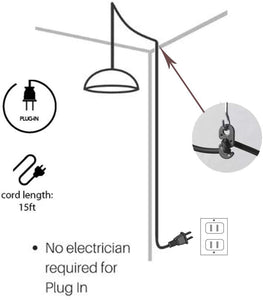 Plug-in Tiffany Style Mini Pendant Lamp