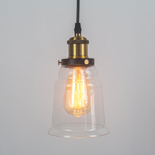 Track Light Pendant Glass Shade Retro Style 1pc