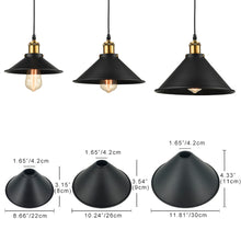 Load image into Gallery viewer, 4-Pack 11.8&quot; Iron Cone Lampshade Industrial Vintage Black Color