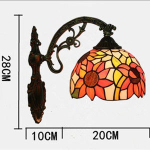 Hardwired Tiffany Style Wall Sconce Antique Lighting Fixture for Bedroom Living Room