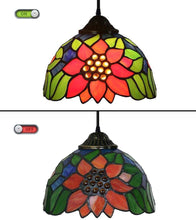 Load image into Gallery viewer, Plug-in Tiffany Style Sunflower Pendant Lamp