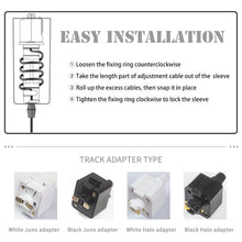 Load image into Gallery viewer, Track Pendant Lights Freely Adjustable Cord Clear Glass Shade