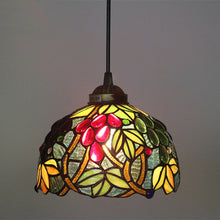 Load image into Gallery viewer, Hardwired Tiffany Style Pendant Antique Glass Lighting Fixture for Living Room