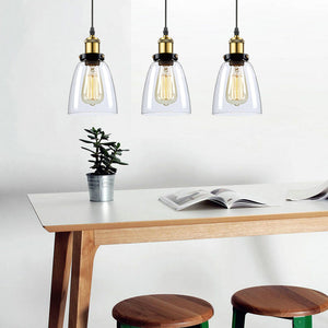 Track Light Pendants Glass Lampshade Restaurant Decorative Lightings