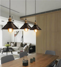 Load image into Gallery viewer, 4-Pack 10.2&quot; Iron Cone Lampshade Industrial Vintage Black Color