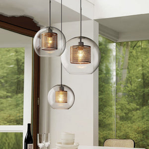 Globe Crystal Glass Lampshade Pendant Lamp Track Light