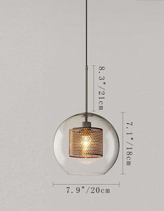 Globe Crystal Glass Lampshade Pendant Lamp Track Light