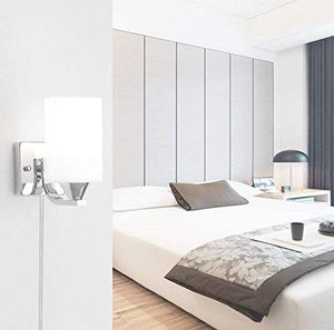 Glass LED Plug-in Wall Lamp Light