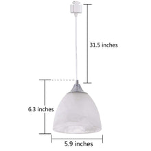 Load image into Gallery viewer, Track Pendant Lighting with Frosted White Finish Glass Shade