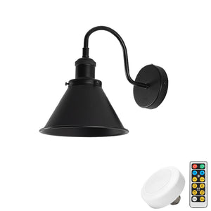 Battery Wireless Loft Gooseneck Stem Wall Sconce with Smart LED Dimmable Bulb