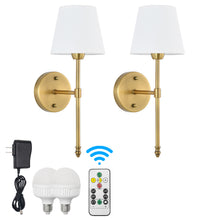 Load image into Gallery viewer, Rechargeable Cordless Wall Sconces Dimmable Smart LED Bulbs with Remote