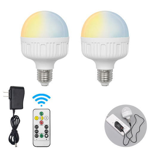 Rechargeable Smart LED Bulbs Dimmable with Remote