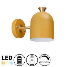 Load image into Gallery viewer, Battery Wireless Macaroon Wall Sconce Adjustable Head Remote Dimmable Night Light
