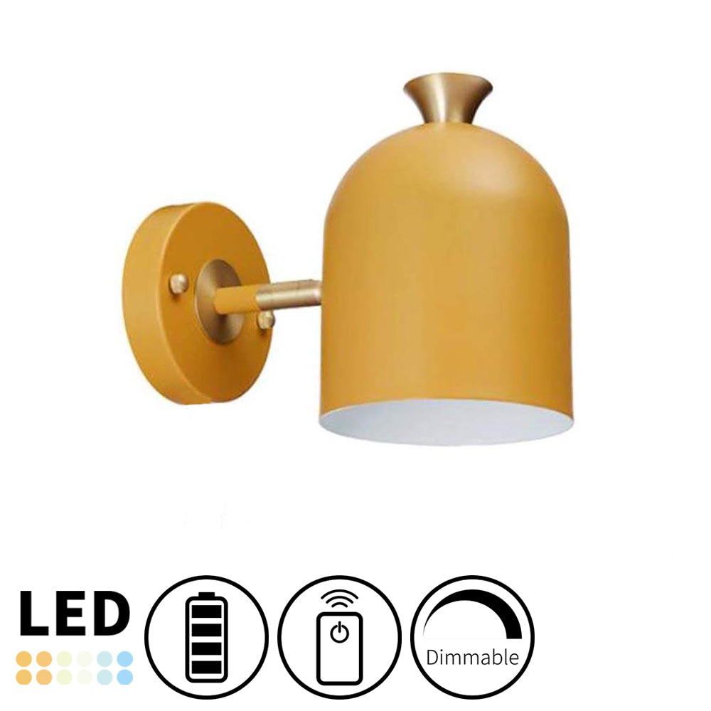 Battery Wireless Macaroon Wall Sconce Adjustable Head Remote Dimmable Night Light