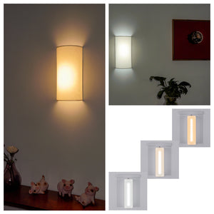 Wireless Rechargeable LED Wall Sconce USB Port Charging with Remote Half-cylinder Shade