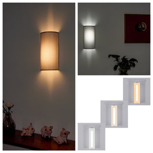 Wireless Rechargeable LED Wall Sconce USB Port Charging with Remote Half-cylinder Shade