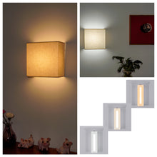 Load image into Gallery viewer, Wireless Rechargeable LED Wall Sconce USB Port Charging with Remote Square Shade