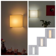 Load image into Gallery viewer, Wireless Rechargeable LED Wall Sconce USB Port Charging with Remote Square Shade