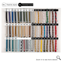 Load image into Gallery viewer, Color Fabric Twisted Cord DIY Retro Rustic Industrial Pendant Swag Lamp