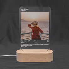 Load image into Gallery viewer, Instagram Style Acrylic Led Lamp with Personalized Photo Anniversary Gift