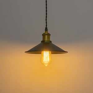 Track Pendant Lights Freely Adjustable Black Metal Shade Matt Brass Finish Base Loft Kitchen Sink Lamp