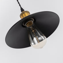 Load image into Gallery viewer, Rotating Tilt Adjusted Track Head Light Matte Brass Finish Base Black Cone Metal Shade Retro Design