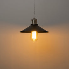 Load image into Gallery viewer, Track Pendant Lights Freely Adjustable Black Metal Shade Bright Nickel Base Loft Kitchen Sink Lamp