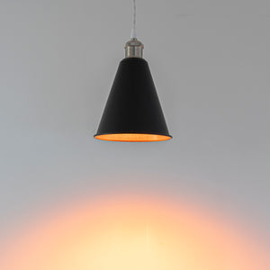Track Pendant Lights Freely Adjustable Gold Inner Black Outer Metal Shade Bright Nickel Base Loft Hallway Lamp