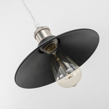 Load image into Gallery viewer, Track Pendant Lights Freely Adjustable Black Metal Shade Matt Nickel Base Loft Kitchen Sink Lamp