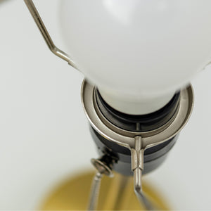 Table Lamp Base with USB Port Brushed Steel Stick Accent with Pull Chain