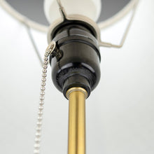 Load image into Gallery viewer, Table Lamp Base with USB Port Brushed Steel Stick Accent with Pull Chain