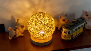 Cordless Battery Table Lamp Dimmable LED Night Light with Remote